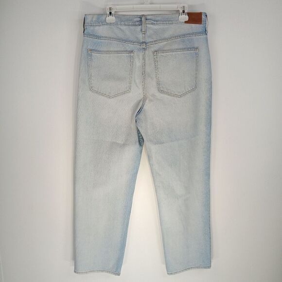 J.CREW Women’s Light Wash Classic Straight Jeans Size 32 High Rise Cotton Denim - Picture 2 of 13